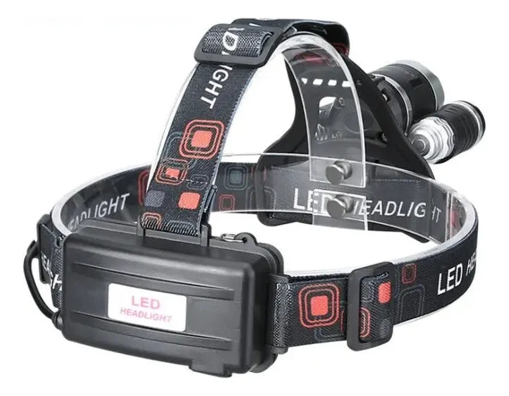 LuzMax™-Linterna Frontal 3 Faros LED