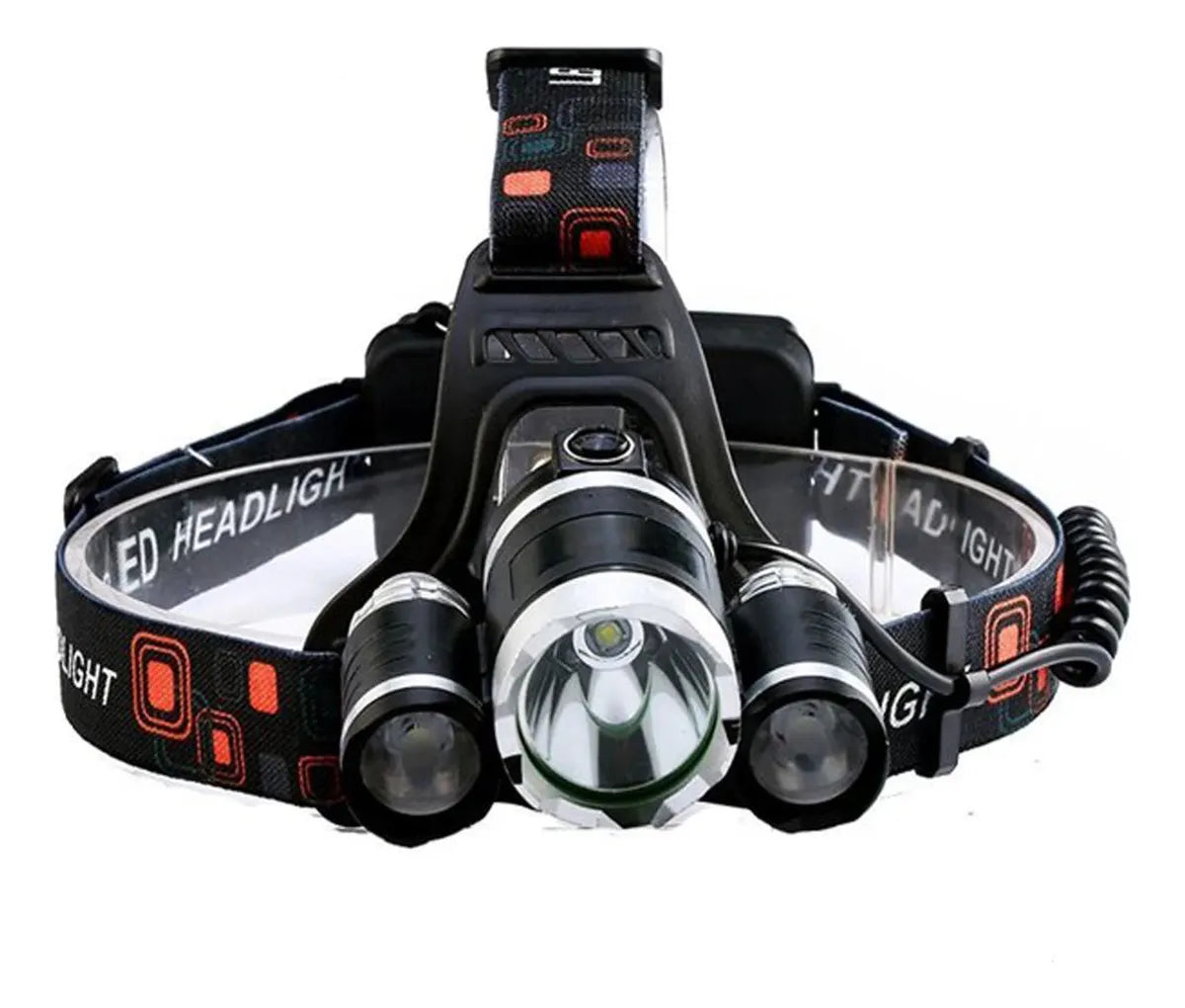 LuzMax™-Linterna Frontal 3 Faros LED